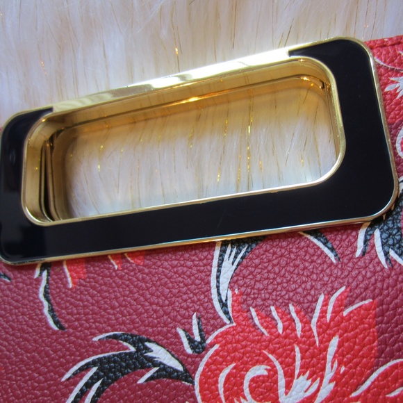 Talbot's Red Leather Floral Purse - Picture 3 of 7